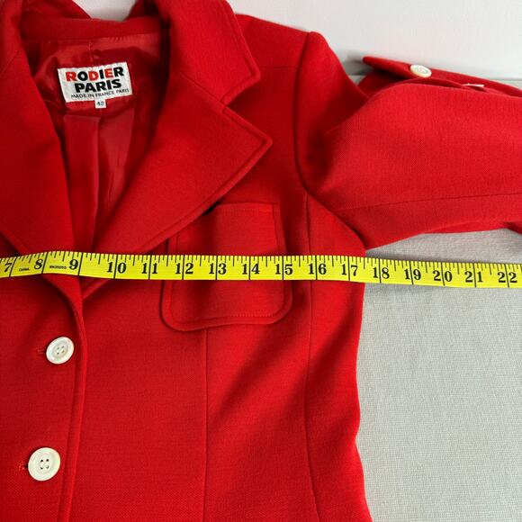 Rodier Paris button‎ front wool blazer - Picture 12 of 16